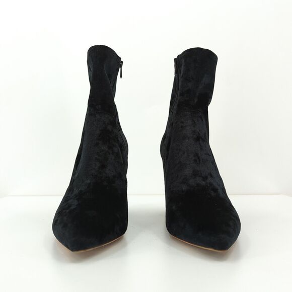 LOEFFLER RANDALL Women 9.5 B Isla Ankle Booties Boots Black Velvet Pointed Toe - Picture 4 of 9